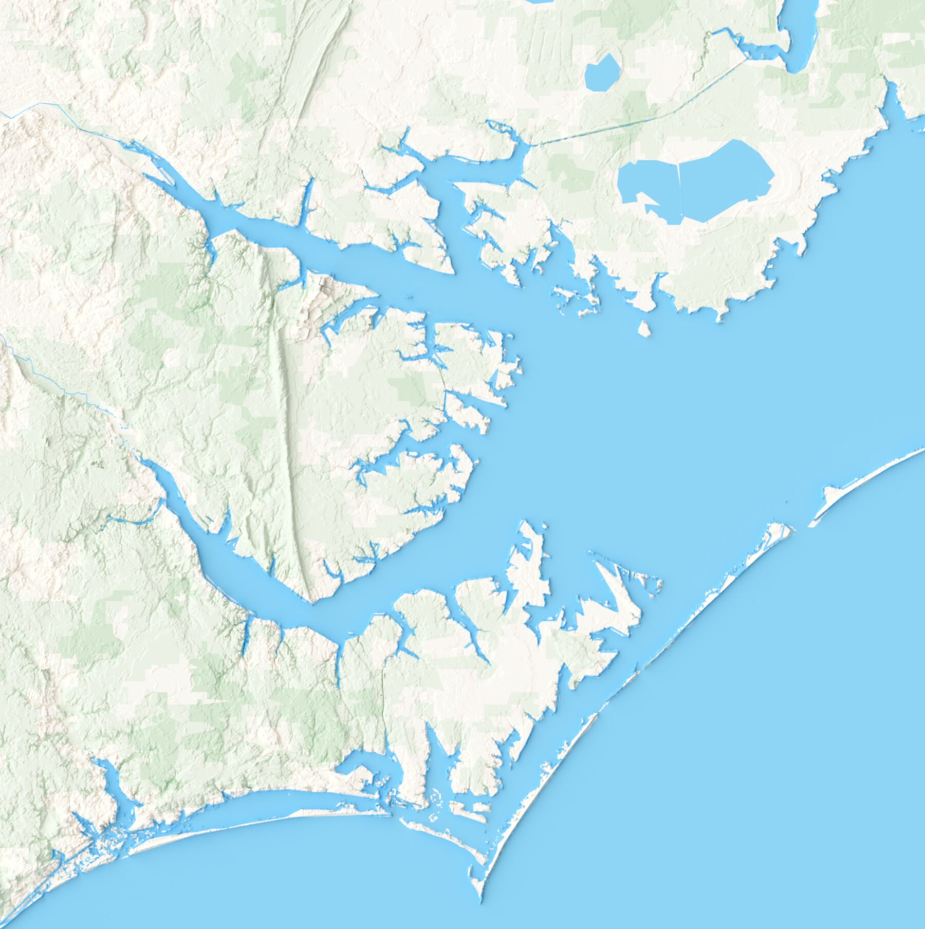 North Carolina Shaded Relief Map Topographic Style - Etsy