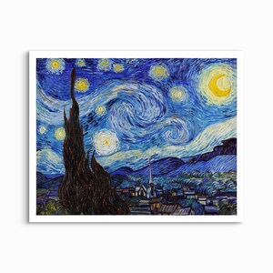 Starry Night, Vincent van Gogh - 1889 UNFRAMED ART PRINT
