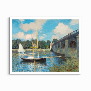The Bridge at Argenteuil, Claude Monet - 1874 UNFRAMED ART PRINT