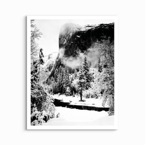 El Capitan, Winter, Yosemite National Park, Ansel Adams - INGELIJSTE PRINT 1952