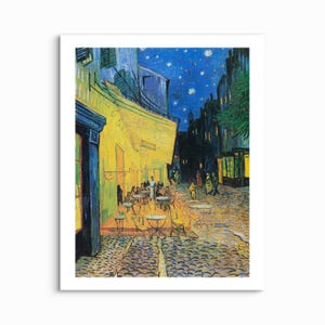 Café Terrasse bei Nacht, Vincent van Gogh - 1888 UNGERAHMT KUNSTDRUCK