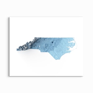 UNC Chapel Hill gearceerde reliëfkaart: afdruk van archiefkwaliteit