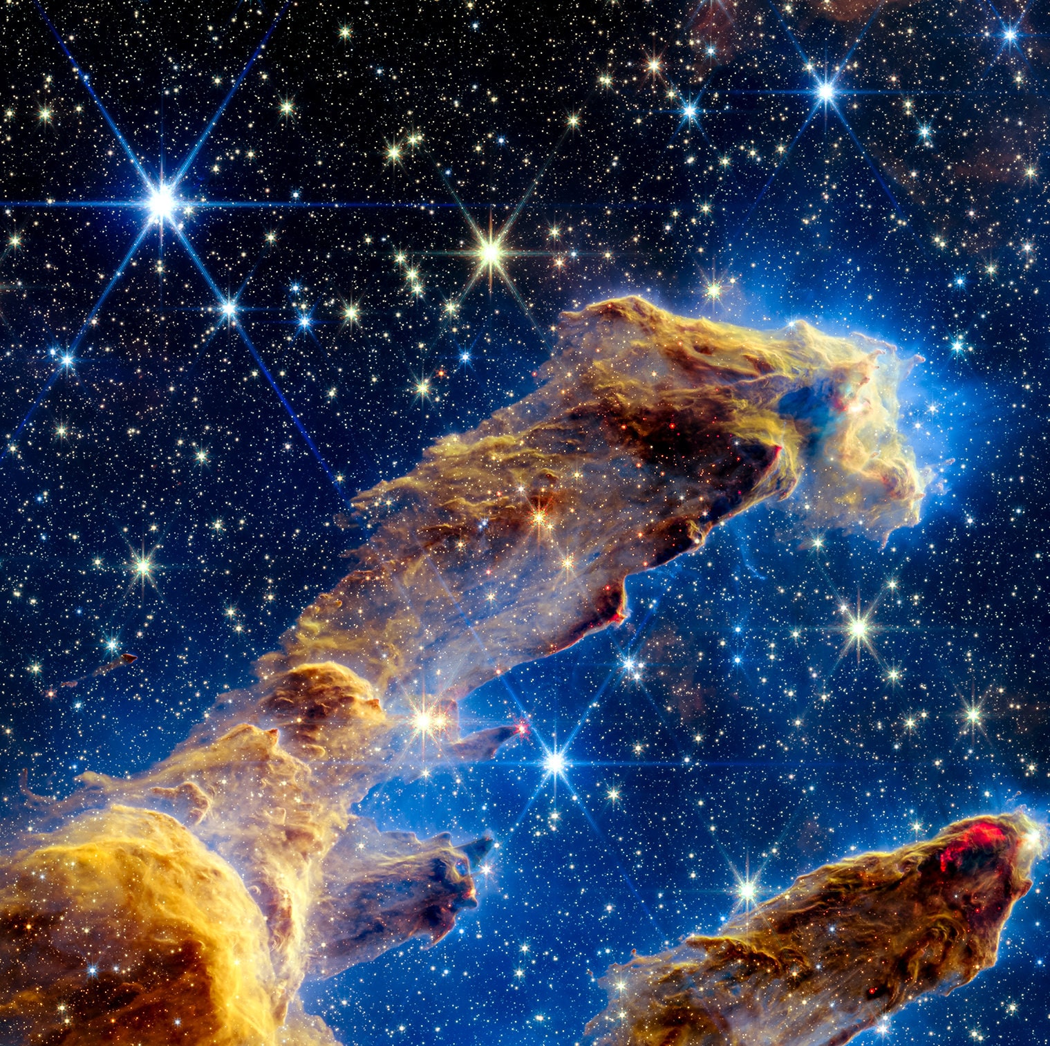 Pillars of Creation Nircam James b Telescope Image Etsy