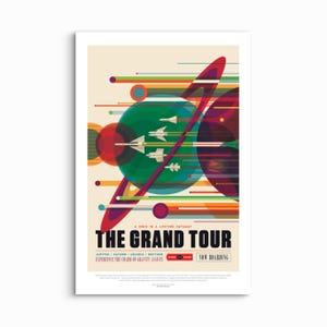 NASA Space Travel Poster: Retro Sci-Fi Solar System Art Print