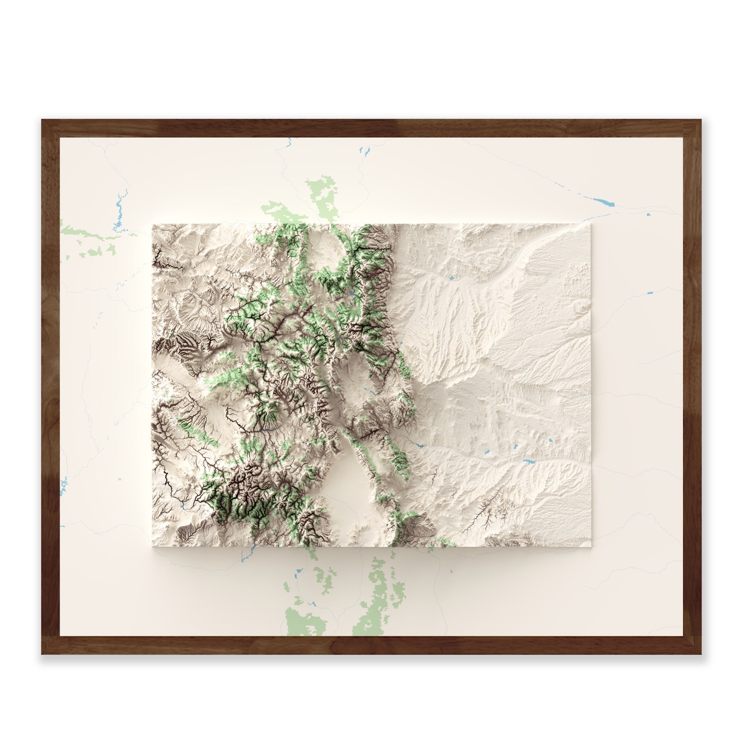 Colorado Shaded Relief Map - Etsy