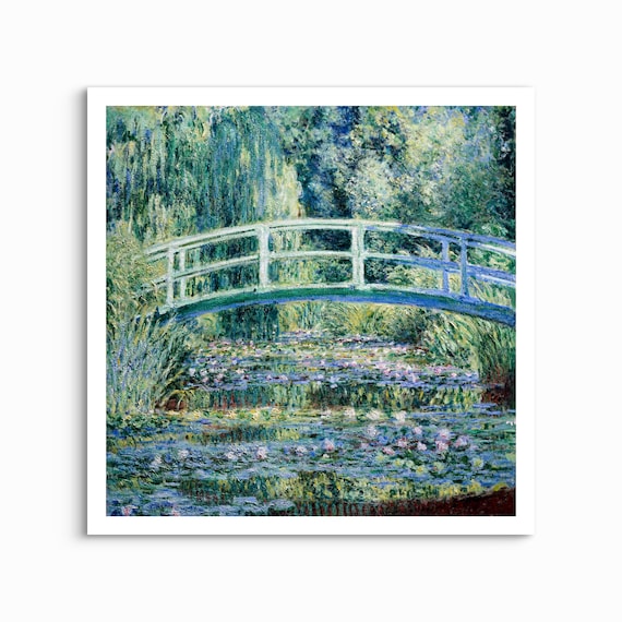 Water Lilies and Japanese Bridge, Claude Monet (1889) - UNFRAMED