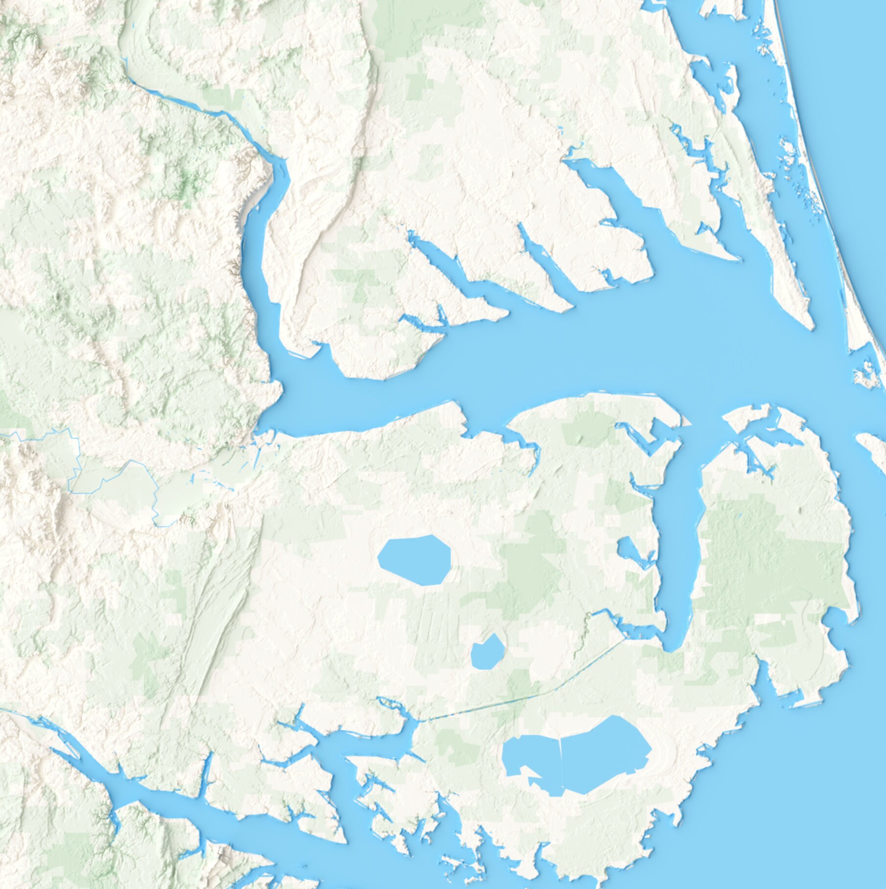 North Carolina Shaded Relief Map Topographic Style - Etsy