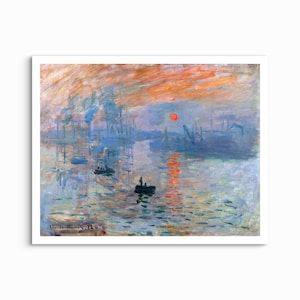 Impression, Sunrise, Claude Monet - 1872 UNFRAMED ART PRINT