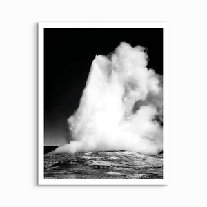 Old Faithful Geyser, Yellowstone National Park, Ansel Adams - 1941 UNFRAMED PRINT