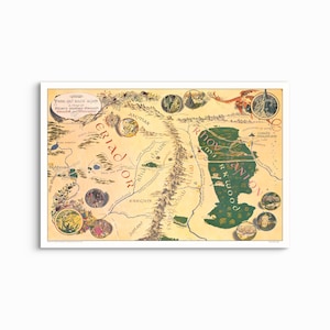 There and Back Again Map 1971 - UNFRAMED ART PRINT