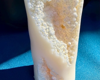 Świeca Geode Malowana Ręcznie, Dekoracja Kolekcjonerska, Ręcznie Robiona