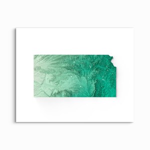 Kansas Shaded Relief Map Print: Choose Your Style - Etsy