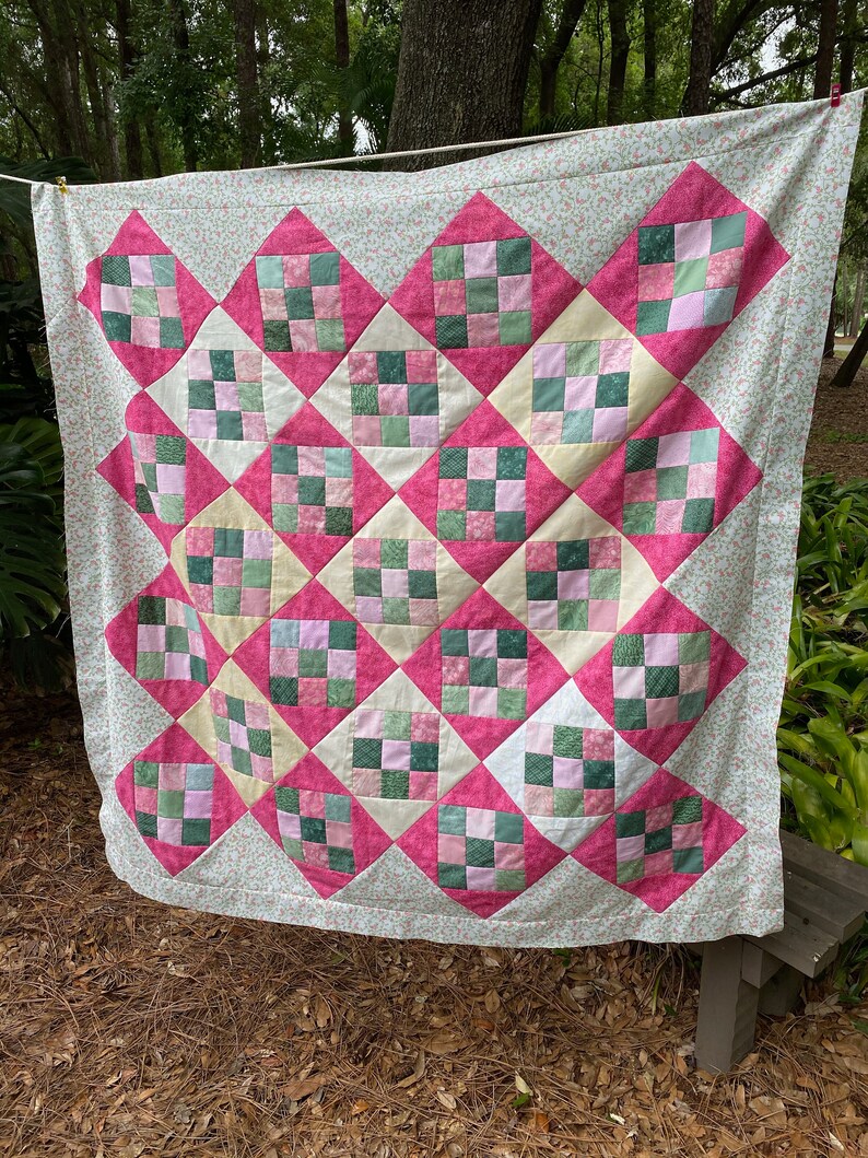 Patchwork Handmade Quilt Top shops to Finish
