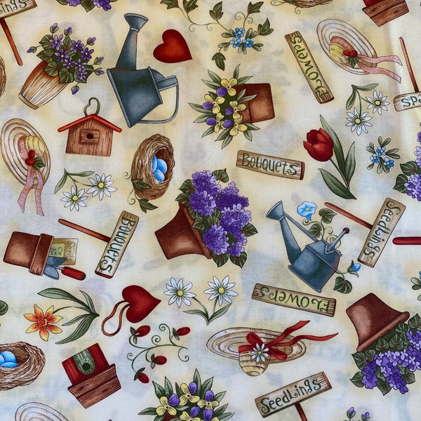 Cottage Garden by Diane Knott for Clothworks Quilting Fabric by the Yard