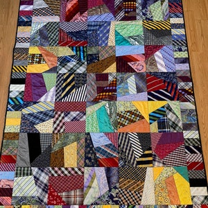 Neck Tie Quilt Blanket Custom Made, Amount represents a deposit