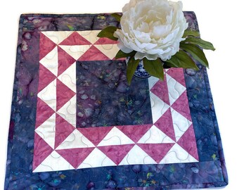 Quilted Table Topper Dekor, Lila und Pink
