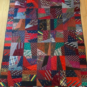 Neck Tie Quilt Blanket Custom Made, Amount Represents a Deposit - Etsy