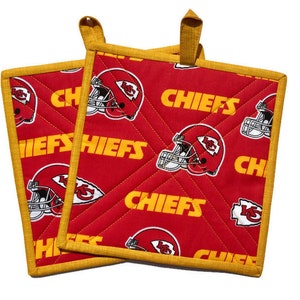 Kansas City Chiefs Quilted Fabric Potholders