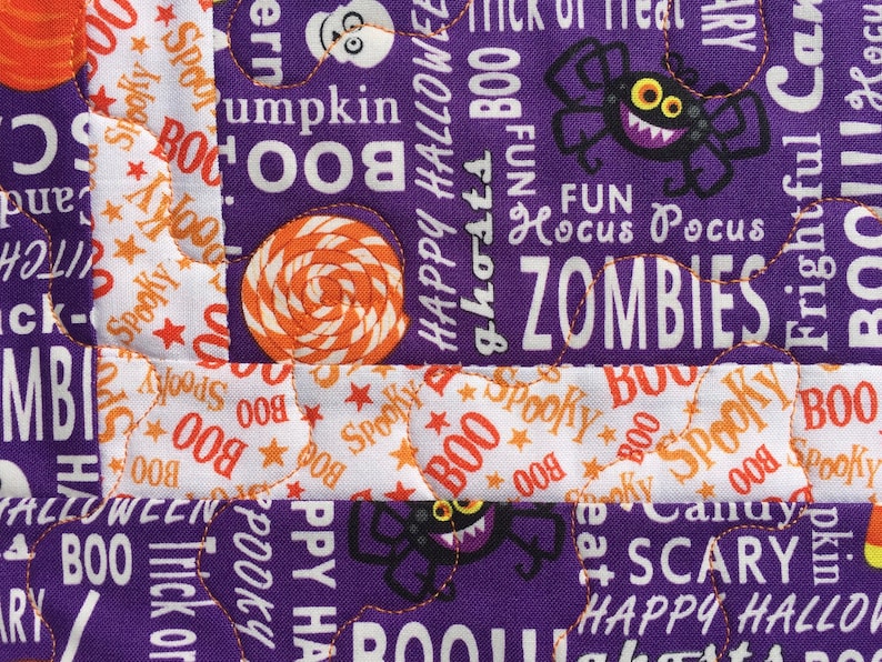 Halloween Quilted Table Runner Decor