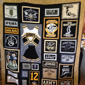 T-shirt Memory Quilt Custom Made, Amount Stated Represents a Deposit, LawsonCreations