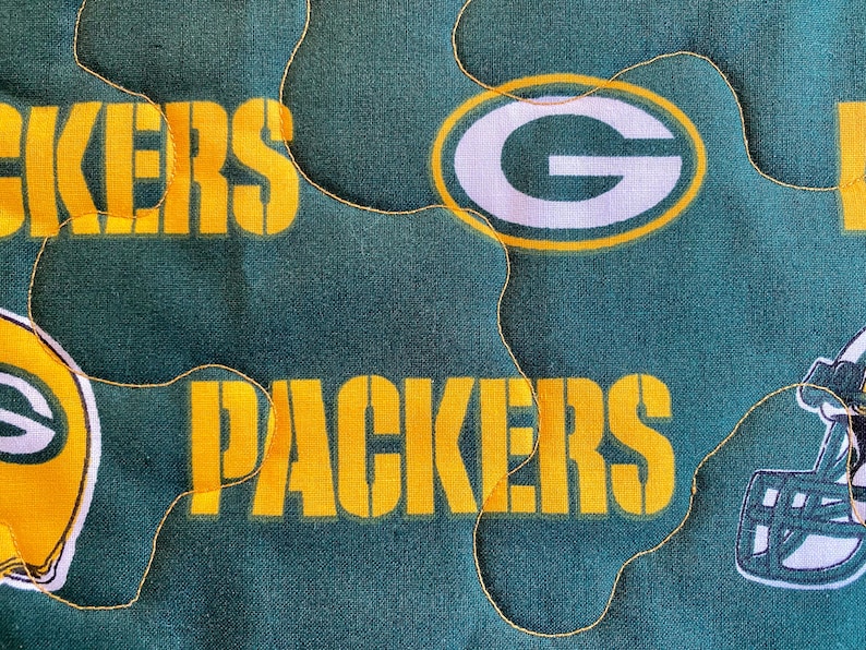 Green Bay Packers Quilted Fabric Mug Rug Coaster
