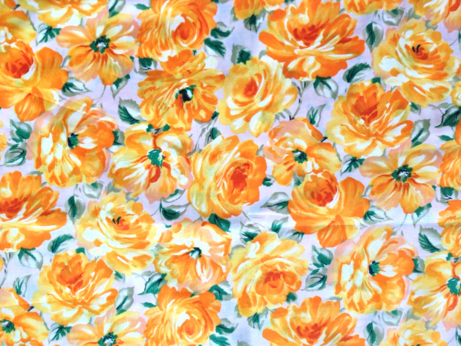 Yellow Floral Quilting Fabric from the Sylvan Collection Kings Etsy
