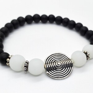 Black and White Spiral Bracelet