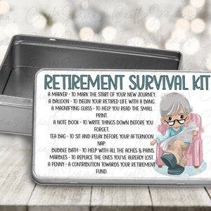 Retirement Survival Kit Tin - Etsy