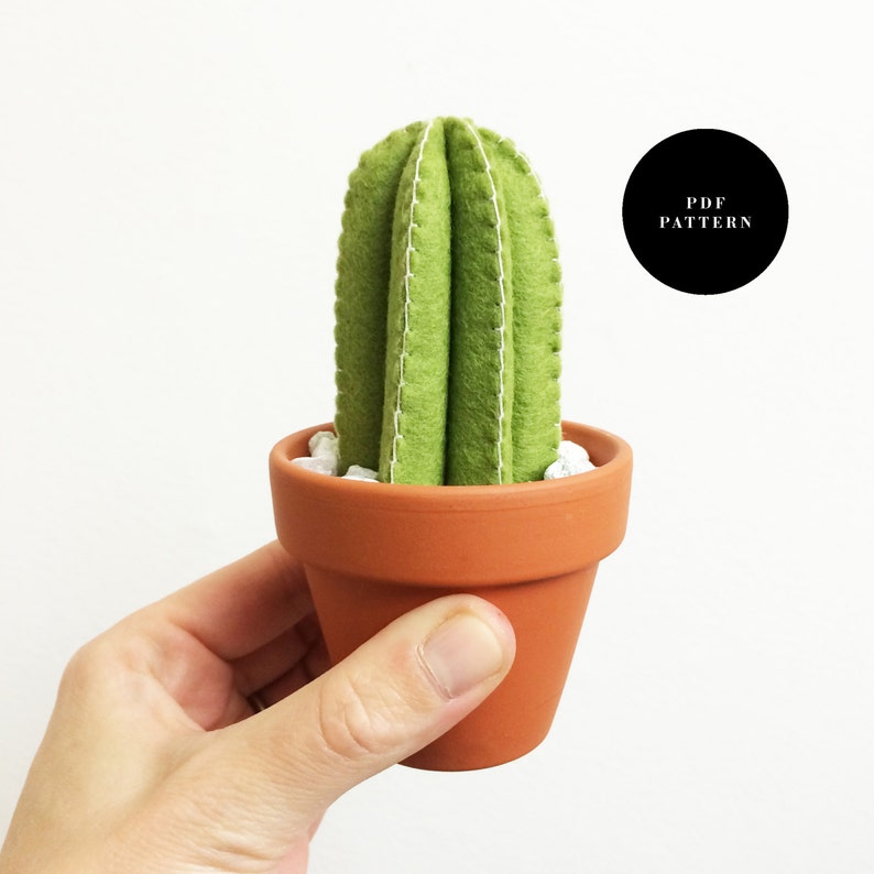 Felt Cactus Pattern PDF Etsy