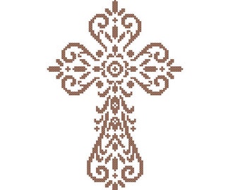 Christian Cross - cross stitch Pattern Holy cross Christening Baptism religious cross stitch Christmas easter cross stitch