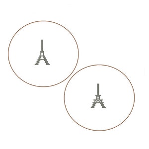Download istantaneo Mini Torre Eiffel Punto Croce Pattern set di 2 Mini Pattern arte murale Parigi amore amore san Valentino cartolina grande regalo