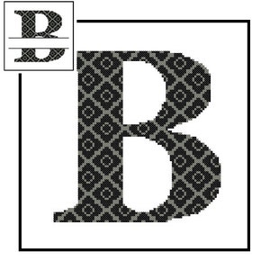 Monogram B Cross Stitch Pattern B Initial B Letter cross stitch Wedding Gift House Warming split letter cross Wedding Record Anniversary