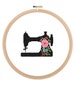 Sewing Machine Silhouette Cross Stitch Pattern Floral roses wall art Sewing Machine cross stitch modern crafty Stitching trendy great gift 