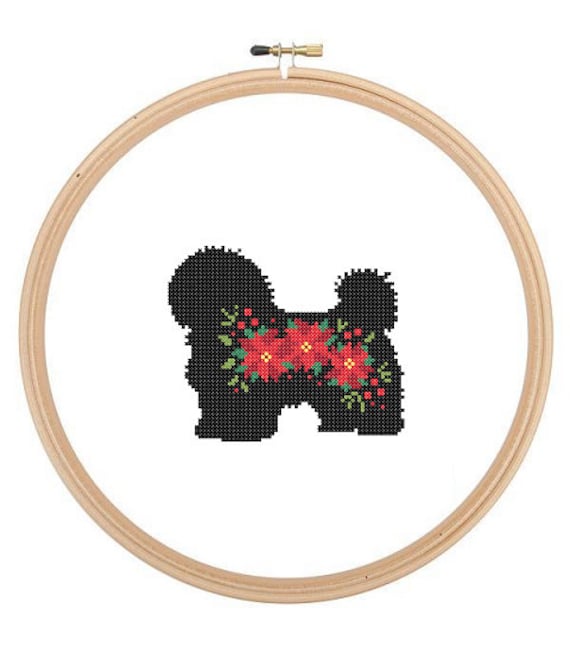 Havaneser Hund Silhouette Kreuzstich Anleitung Weihnachtsstern Haustier  Tier Wandbild Hund Kreuzstich Hund modernes trendiges Geschenk Havaneser  Weihnachten Thema - Etsy.de