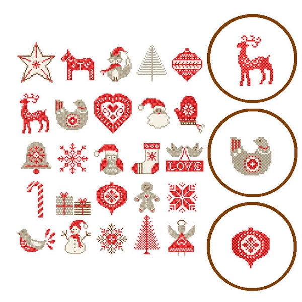 Christmas Cross Stitch Patterns Etsy