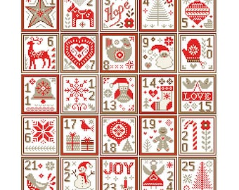 Christmas Cross Stitch Pattern Nordic Christmas sampler cross stitch Scandinavian Christmas Cross Stitch Pattern Ornaments cross stitch