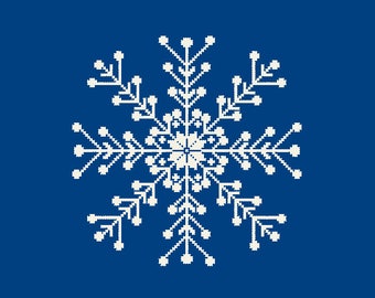 snowflake cross stitch Christmas cross stitch pattern Ornament Winter Holiday DIY Home Decor cards gift