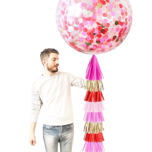 Gold and White Balloon Tassel Tail Fringe for Jumbo Balloons Etsy