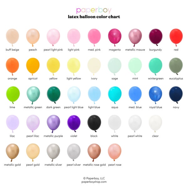 Balloons - 11" Latex Balloon — 5 Pack (Pick a Color) // Birthday Blush Pink Hot Pink Light Blue Neon Yellow Peach Coral Mint Rose Gold Gray