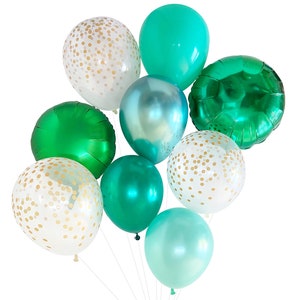 Emerald Green Balloons - ( Balloon Bouquet Bundle / Christmas Party Ideas / Fall Winter Autumn Spring Wedding Bridal Shower )