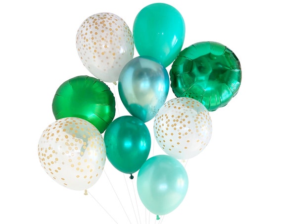 Palloncini verde smeraldo Balloon Bouquet Bundle / Idee per feste di Natale  / Autunno Inverno Autunno Primavera Matrimonio Doccia Nuziale -  Italia