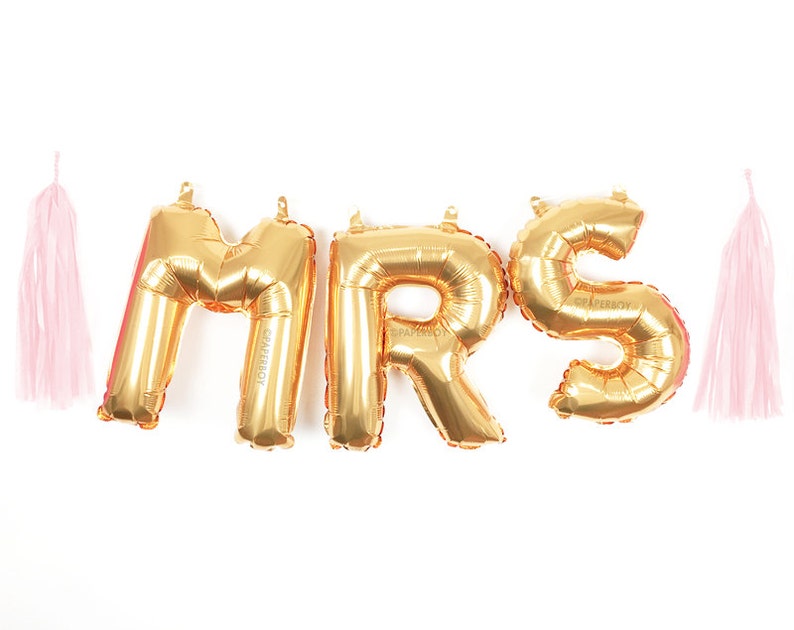 Mrs Balloon Garland with Tassels Kit Bachelorette Party Etsy