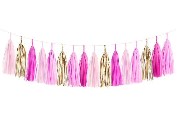 Mylar cheap tassel garland