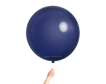 Jumbo Navy Latex Balloon - 36 inch Latex - Baby Boy Shower / Birthday Party / Baby Shower / Giant Jumbo Balloons