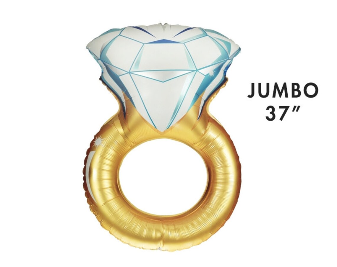 Engagement Ring Balloon Large Foil Mylar Jumbo 37 Etsy