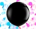 Gender Reveal Balloon Confetti Balloon - 36' Jumbo Round Black Balloon - Hot Pink Peach Blue Mint Navy Baby Shower Announcement 