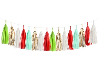 Christmas Tassel Garland - DIY Kit - Paper Christmas Decorations and Decor