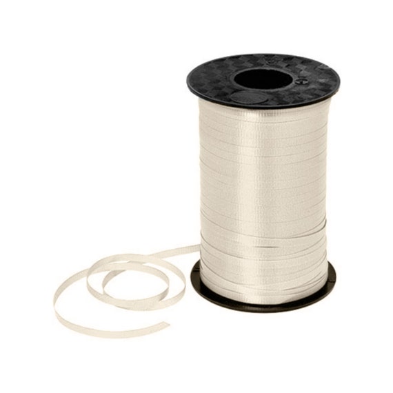 Off-white Curling Ribbon - ( Ivory Cream Balloon Ribbon / Balloon String )  - 3/16 inch - 500 Yards