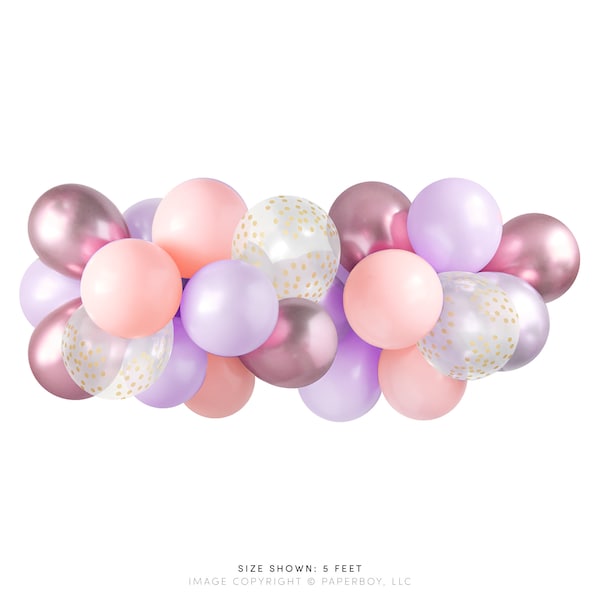 Lilac & Blush Pink Balloon Garland DIY Kit — ( Balloon Arch / Balloon Decor / Wedding / Bridal Shower ) — 5, 10, or 20+ feet