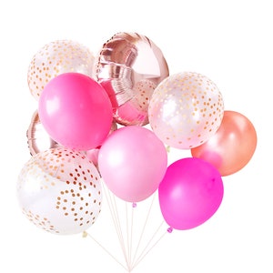Pink Balloons ( Balloon Bouquet Bundle / Birthday Balloons ) - Unicorn Party Ideas / Mermaid Party Ideas / Girl's Birthday Ideas